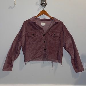 American Eagle Outfitters Purple Corduroy, Cropped Jacket!